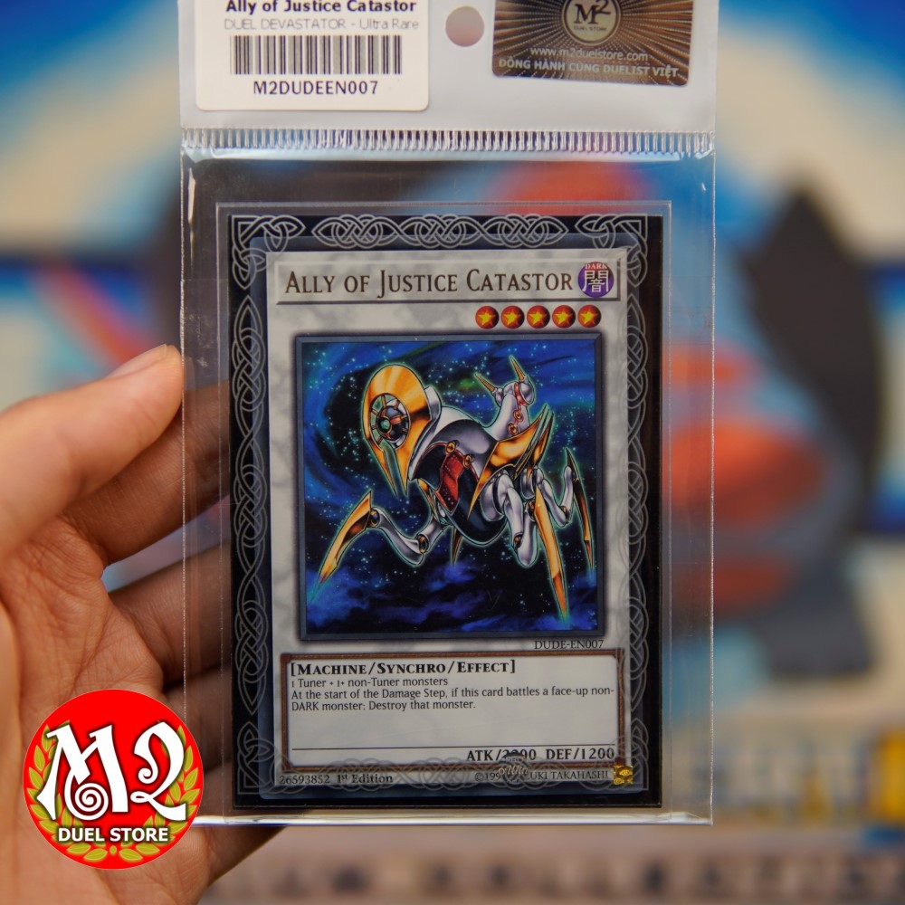 Thẻ bài yugioh DUDE-EN007Ally of Justice Catastor - Ultra Rare -  Bảo quản M2SCCQ-LITE