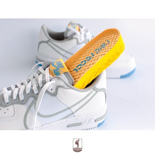 Giày Nike Air Force 1 React (Trắng/Xanh Vàng) / CT1020-100