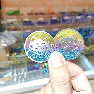 tem logo mèo thần tài may mắn