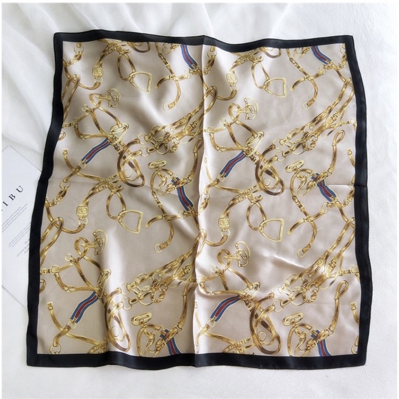 Khăn turban lụa vuông choàng cổ bandana cột áo yếm size 70cm - Maben