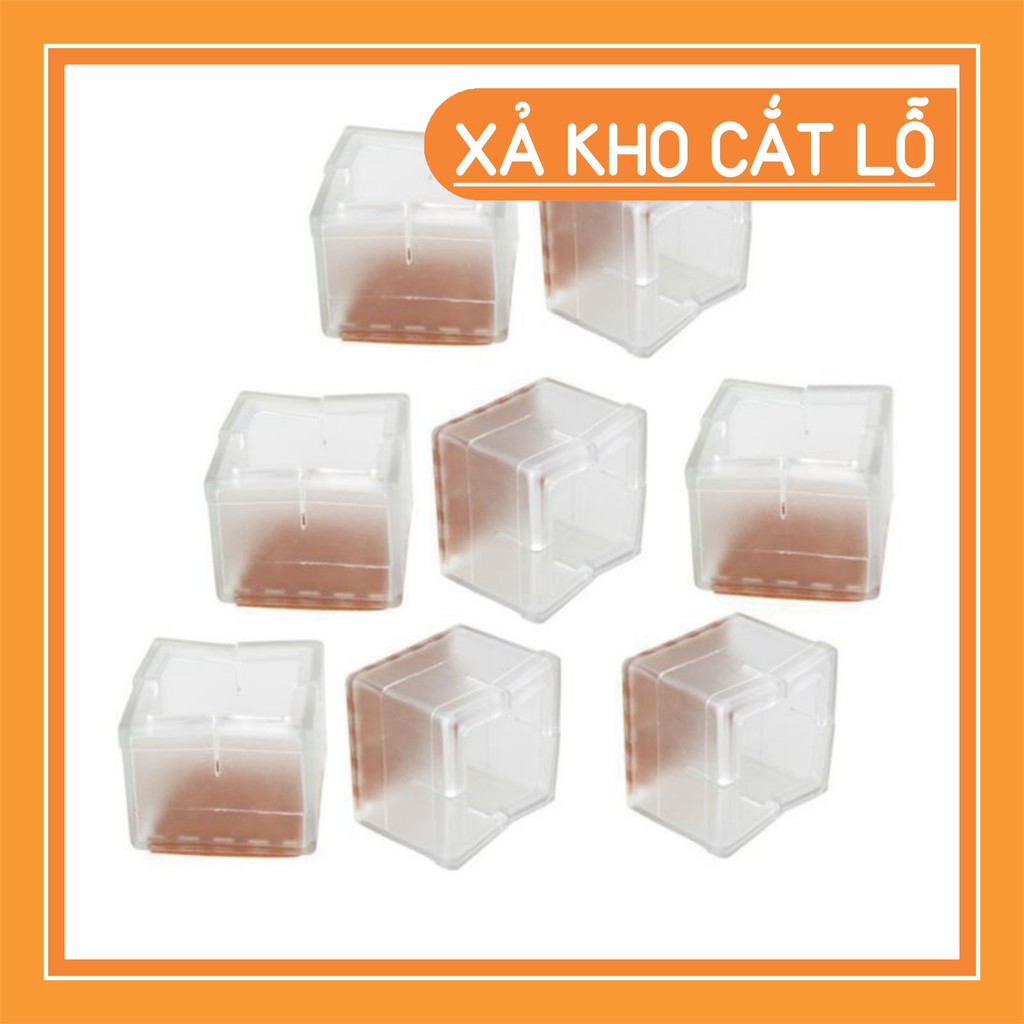 Set 8 miếng bọc bảo vệ chân bàn ghế trong suốt cao cấp tiện dụng | BigBuy360 - bigbuy360.vn