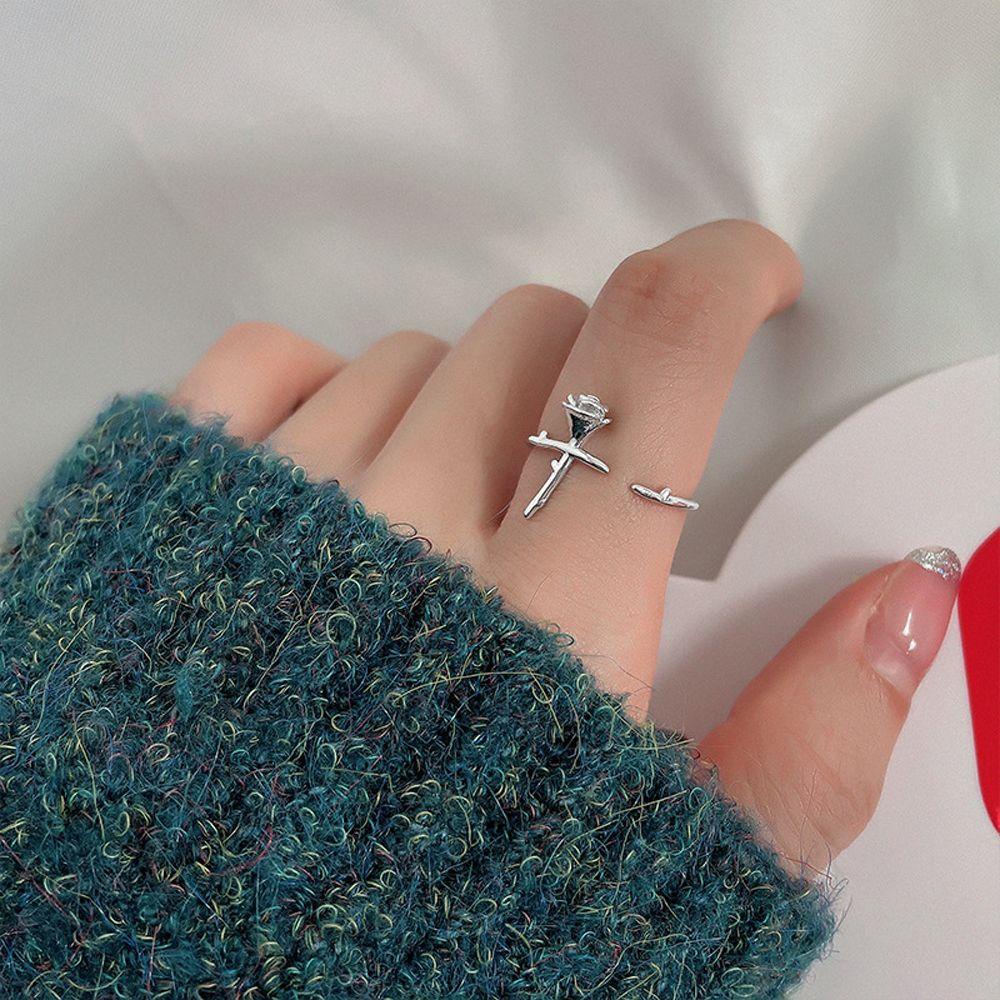 Nhẫn Thiết Kế Hình Hoa Hồng 3D Sáng Tạo Thời Trang Cho Nữ