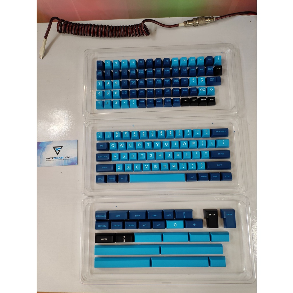 Bộ nút bàn phím SA Domikey Bluewave 159 nút nhựa ABS double shot
