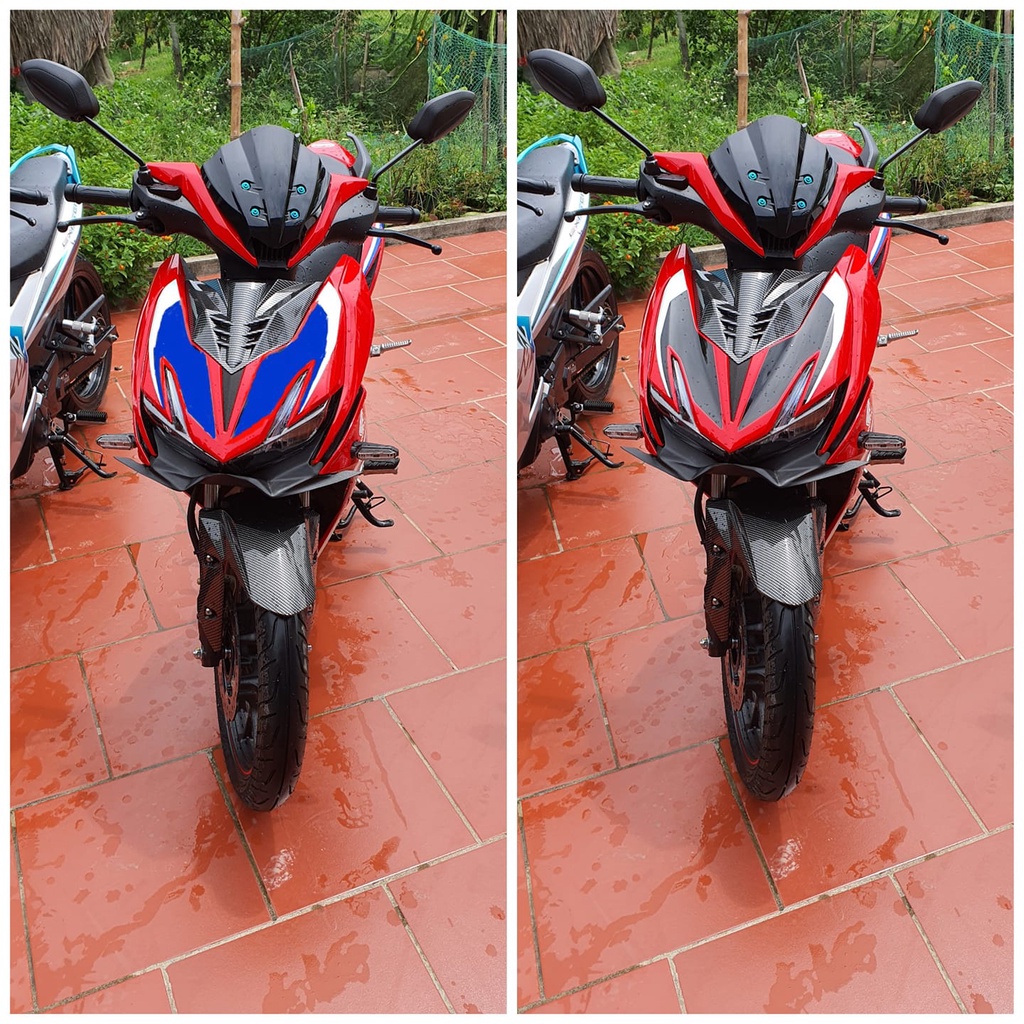 ốp mặt nạ xe winnerx màu đen cacbon có keo 3m dán sau cực chắc sản phẩm bảo hành 1 năm