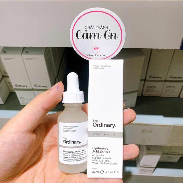 Tinh chất The Ordinary Hyaluronic Acid 2% + B5 30ml Cấp Nước Dưỡng Ẩm Cho Da