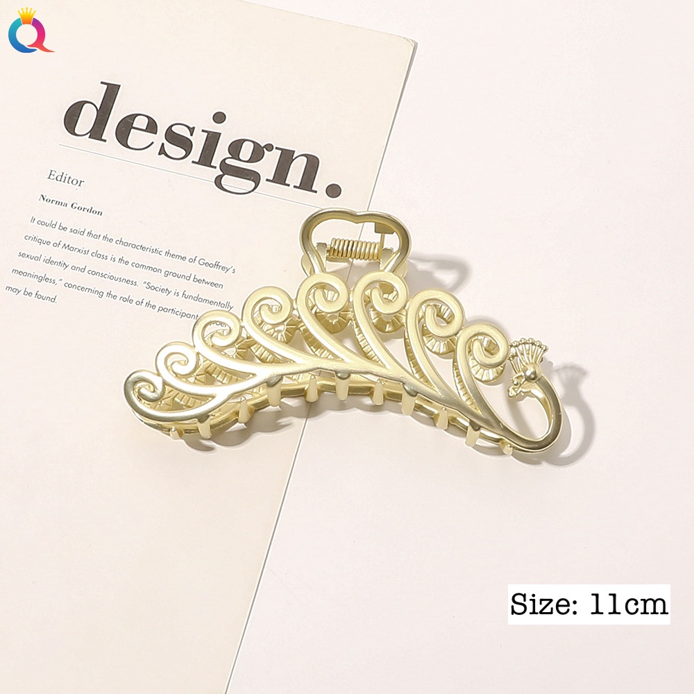 Kẹp tóc Hàn Quốc đính đá Aikimo Kẹp tóc càng cua kim loại Peacock con Công xinh sang chảnh thời trang cho nữ cỡ lớn KPC