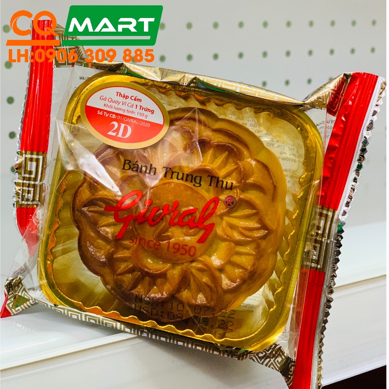 [Hỏa tốc] 2D_Bánh trung thu Givral Thập Cẩm Gà Quay Vi Cá 1 Trứng 150g