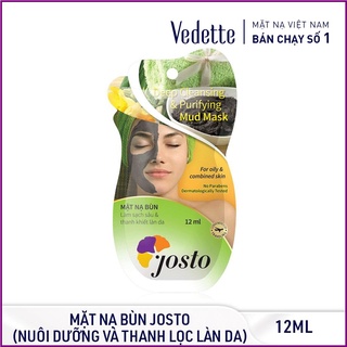 🥦 MẶT NẠ ĐẤT SÉT BÙN NON JOSTO 12ml - LÀM SẠCH & THANH KHIẾT LÀN DA - TPM067