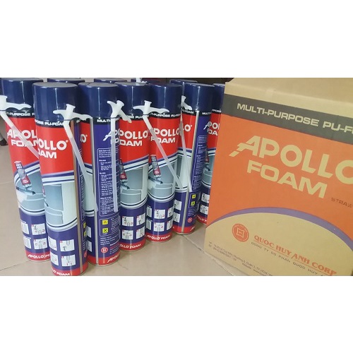 Keo bọt nở - Foam Apollo 750ml, foam trương nở trang trí gương