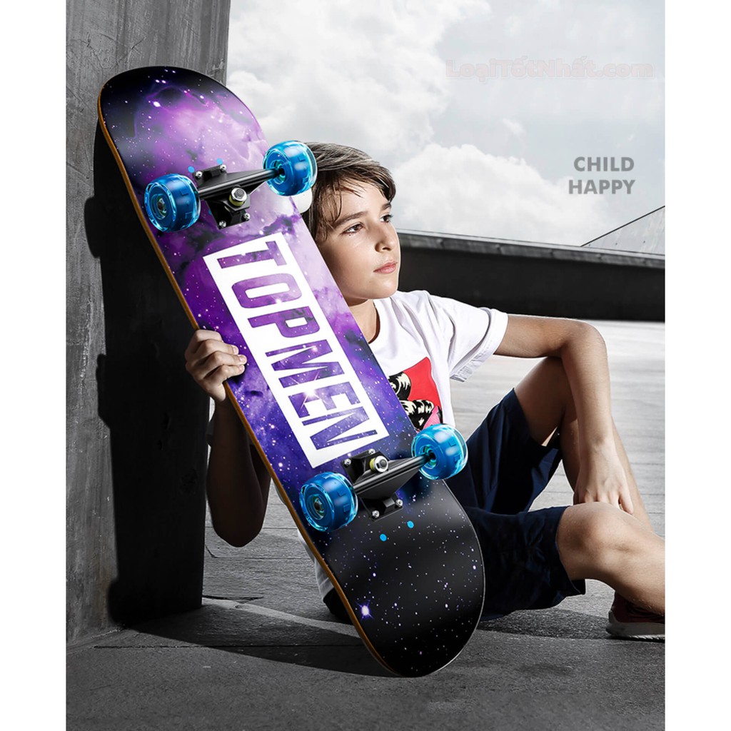 Ván Trượt Skateboard Gobos Gỗ Phong Ép 8 Lớp Chịu Lực 150kg, Khung Hợp Kim Chắc Chắn, Bánh Cao Su Siêu Bền – Chính Hãng