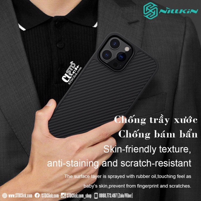 ỐP LƯNG IPHONE 13 PRO NILLKIN SYNTHETIC FIBER CHÍNH HÃNG