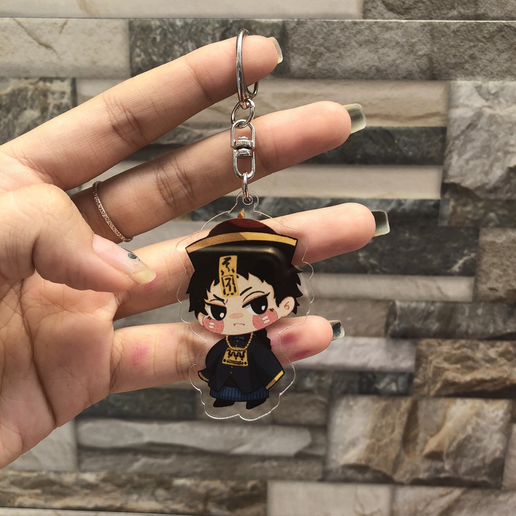 ( Mica trong acrylic ) Móc khóa HAIKYUU!! CHÀNG KHỔNG LỒ TÍ HON quà tặng xinh xắn dễ thương in hình anime chibi