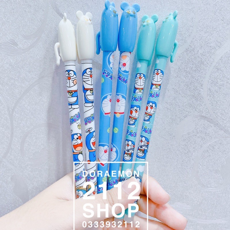 Bút nước xoá được Doraemon đầu gôm mực tím mực xanh