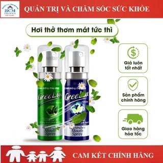 Xịt thơm miệng Greelux Thảo Dược khử mùi hôi miệng hương bạc hà chai 12ml - HCM43