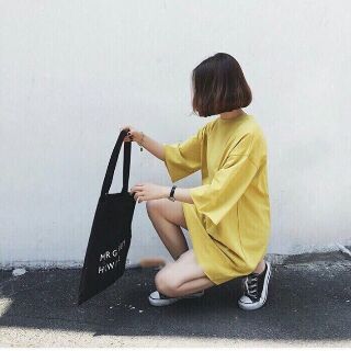 Áo thun form dài rộng cá tính
