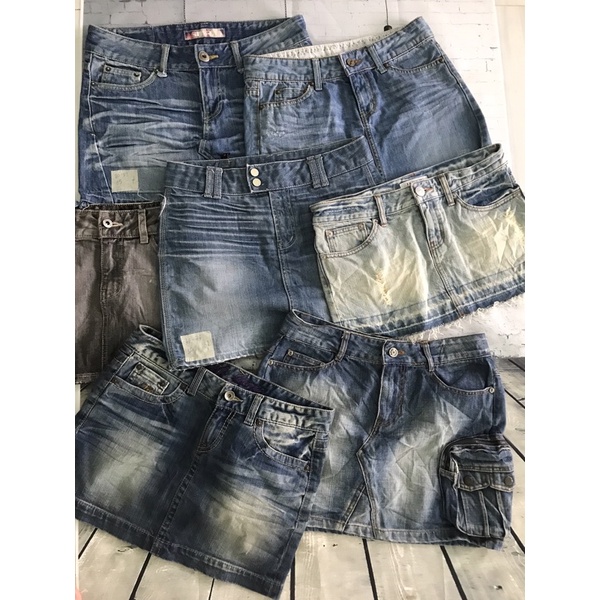 chân váy mini skirt jean Y2K jean 2hand HQ