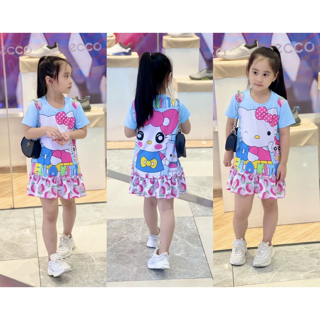 Đầm đuôi cá thun lạnh xinh xắn cho bé gái - Váy trẻ em