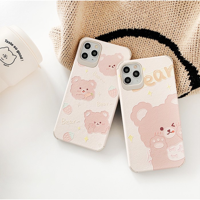 Ốp lưng iphone Gấu lông xù da viền chống va đập 5/5s/6/6plus/6s/6splus/7/7plus/8/8plus/x/xr/xs/11/12/pro/max/plus/promax | BigBuy360 - bigbuy360.vn