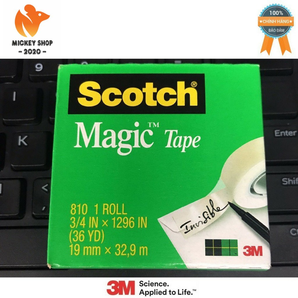 [BÍ QUYẾT] Băng Keo Ma Thuật 3M 810 Scotch Magic Tape - 3/4 inch 32m