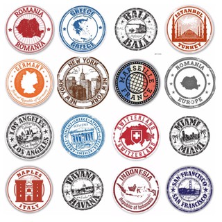 Set 50 sticker tem cờ tròn các nước dán trang trí điện thoại laptop vali mũ bảo hiểm Notebook