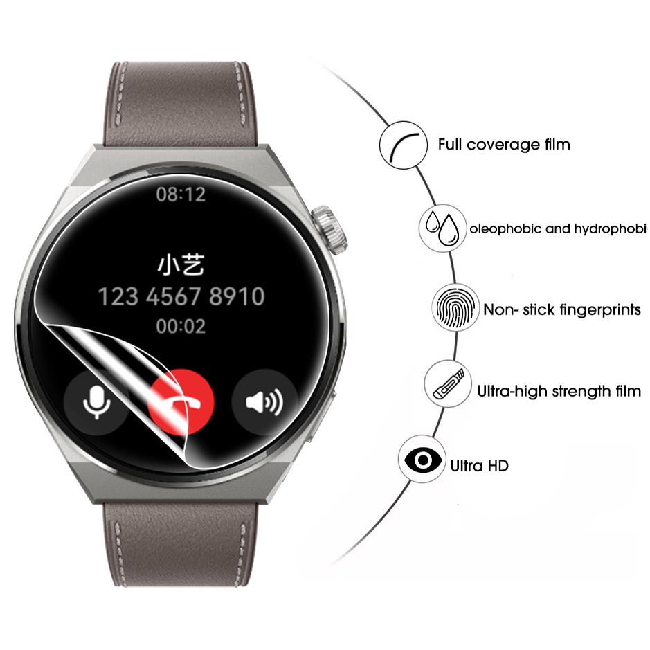 1 Miếng Dán Màn Hình TPU Trong Suốt HD 9D Chống Trầy Dành Cho Huawei Watch GT3 Pro 43mm 46mm