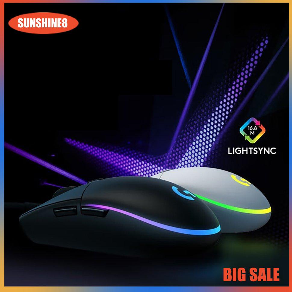 【SUN】G102 Mouse Mechanica Side Button Glare Optical 8000DPI Backlit Corded Mouse