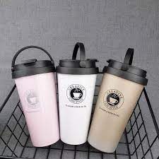 Ly giữ nhiệt inox 500m kèm quai xách tiện lợi