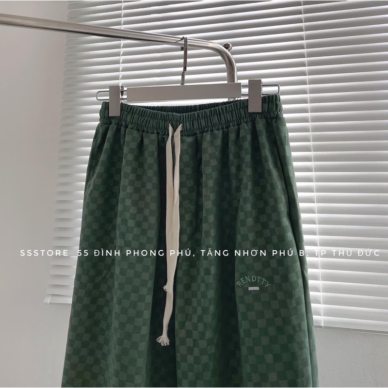 Quần jogger nỉ ô vuông chữ RENDTTY nhiều màu form rộng unisex_SSSTore