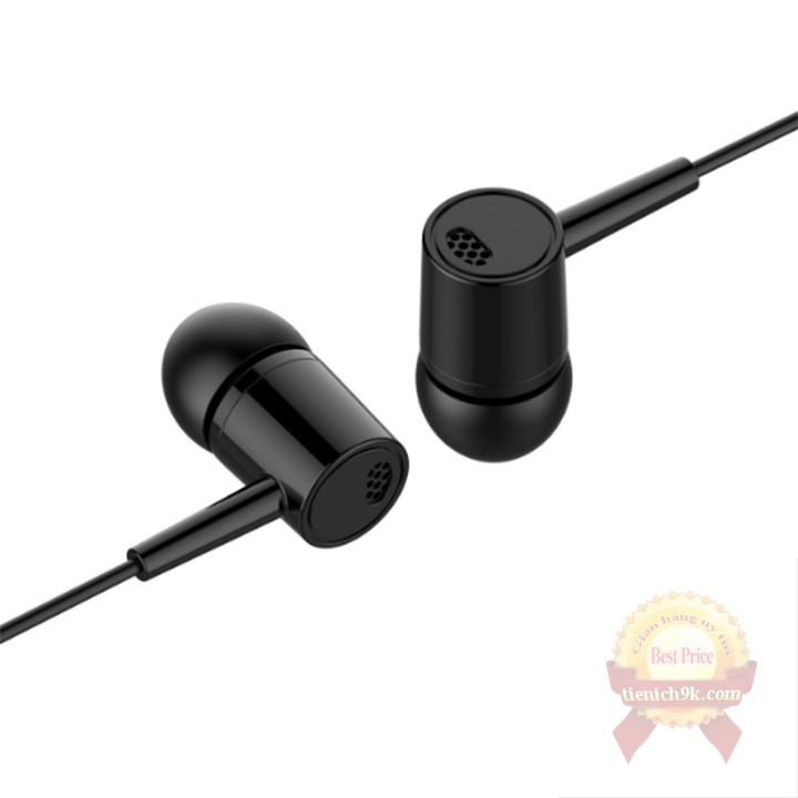 Tai nghe điện thoại nhét tai Hifi D21 có mic dây jack 3.5mm cho máy tính