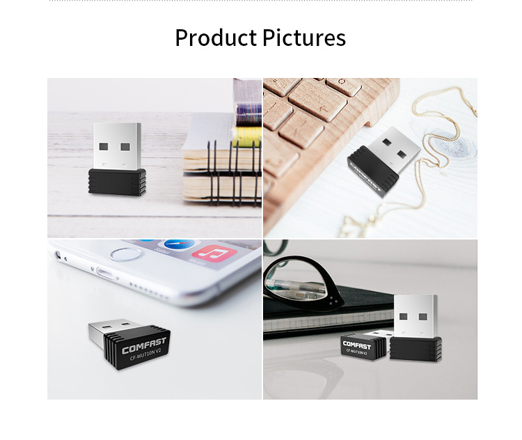 Đầu chuyển đổi Usb Wifi Comfast Cf-Wu710N V2 150mbps Wifi 802.11 N cho máy tính | BigBuy360 - bigbuy360.vn