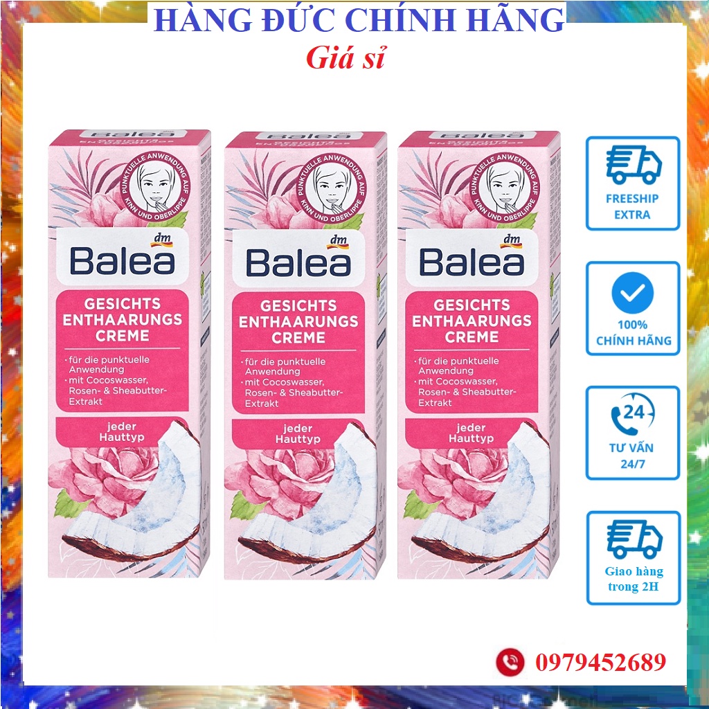 Kem tẩy lông mặt &amp; body BALEA cho mọi loại da 50-125ml