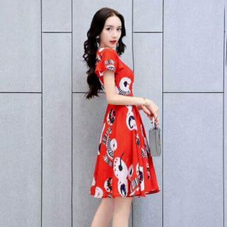 Váy hoa hàng Quảng Châu cao cấp
