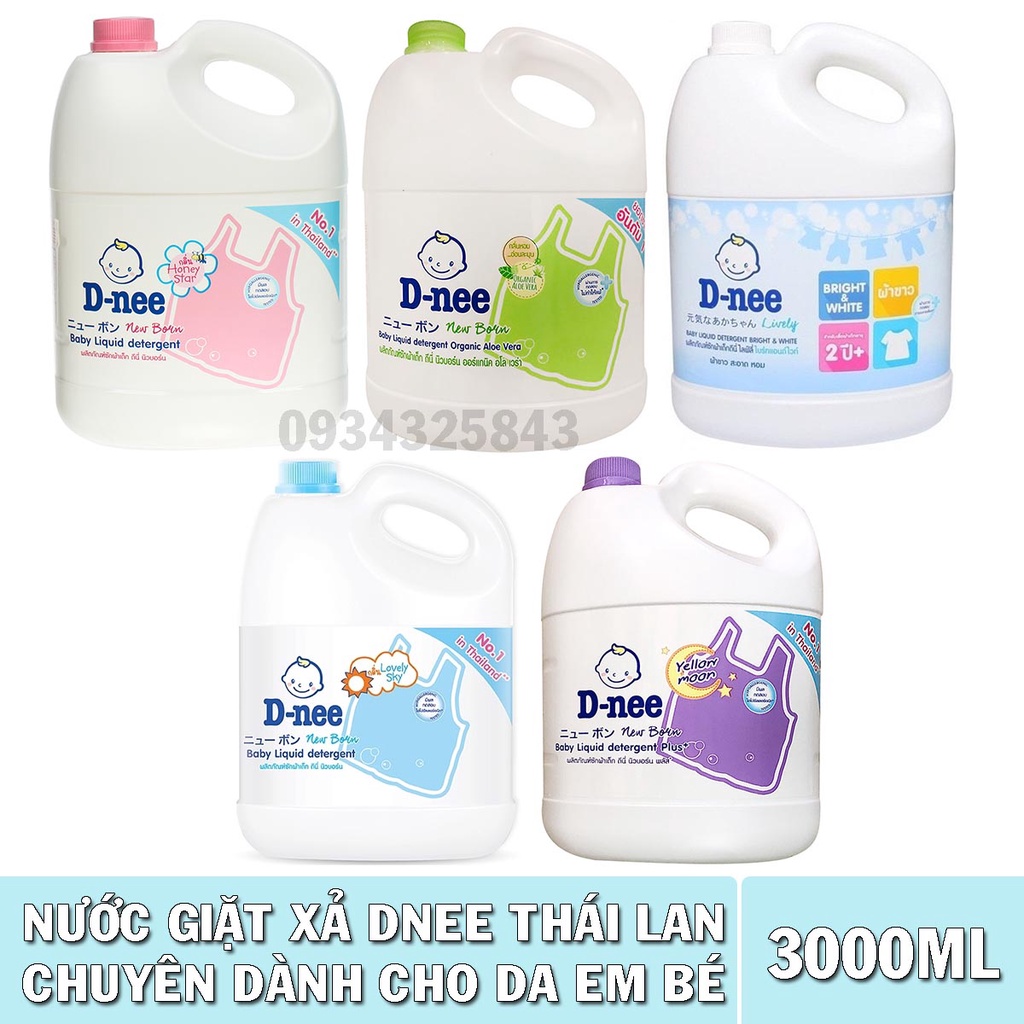 Nước giặt xả Dnee cho bé 3000ml - 100% hàng nội địa Thái Lan