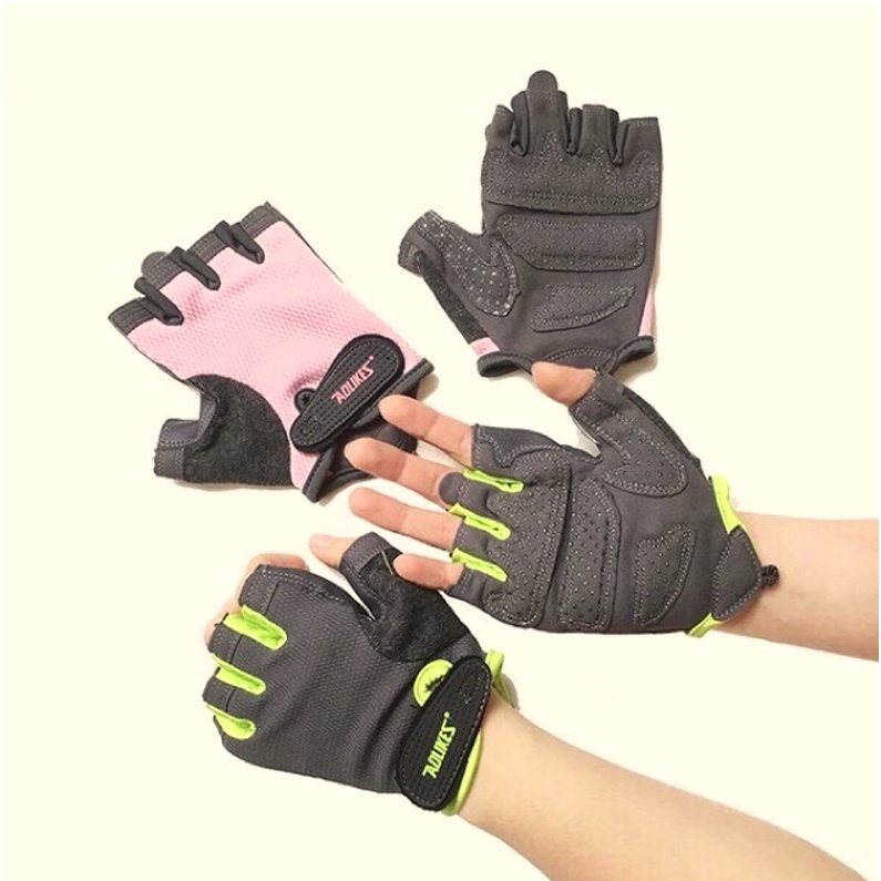 Găng tay tập gym nam nữ Aolikes, Găng tay thể thao hở ngón cao cấp