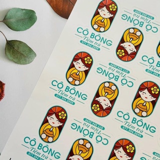 Sticker decan giấy tròn 5cm - 1000 chiếc