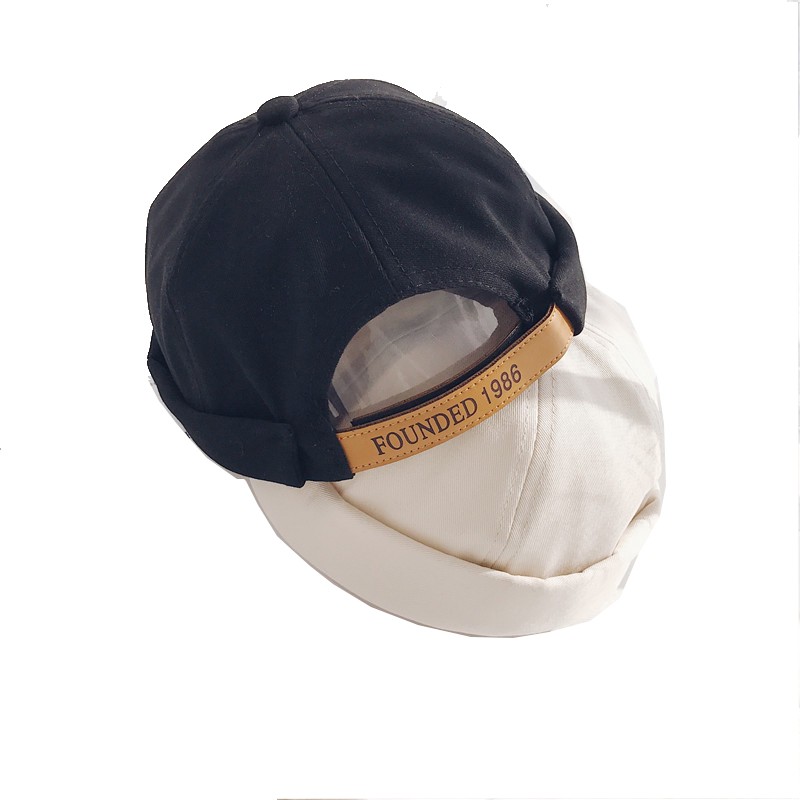 Nón Tai Bèo Chất Liệu Da Màu Trơn Phong Cách Retro 1986