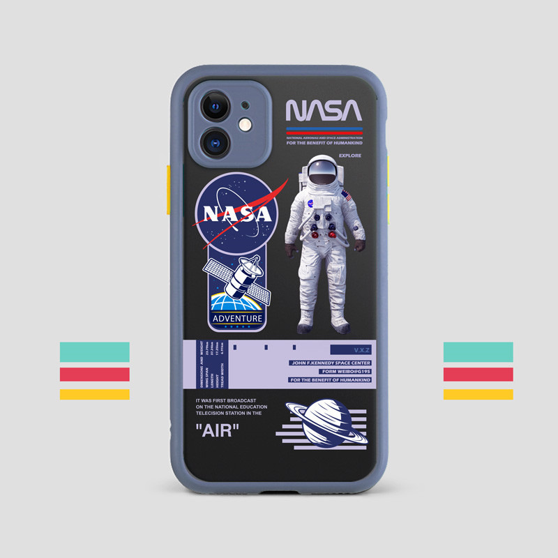 Tide brand NASA astronaut iphone12 12mini 12pro 12proma applicable Apple phone shell mobile phone shell skin-friendly fine holes Tide brand mobile phone shell drop resistance