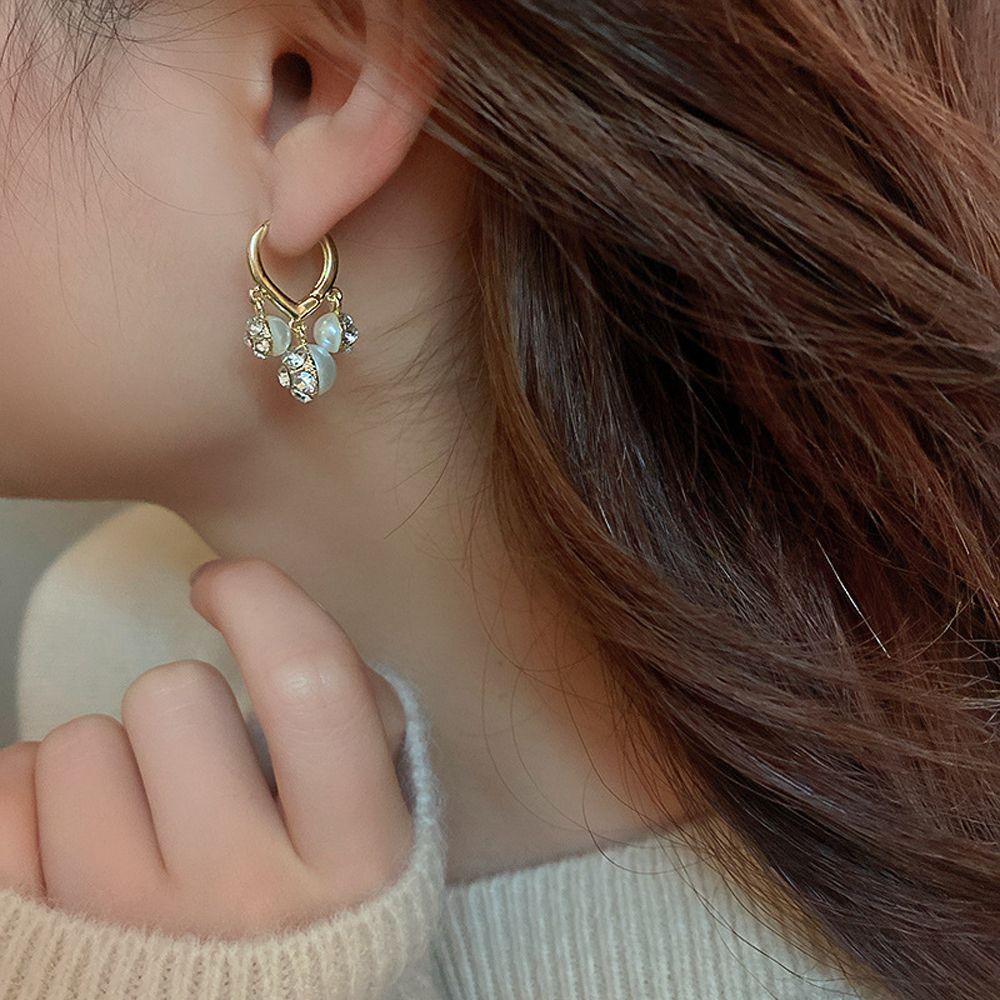 Bông Tai Tròn Màu Sắc Đơn Giản Phong Cách Hàn Quốc Cho Nữ