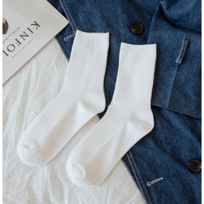 Tất vớ nam nữ cổ cao cổ ngắn chất liệu cotton mềm thoáng mát công sở cute dày, tất nữ nam nhún dễ phối đồ TV01 ESHOP