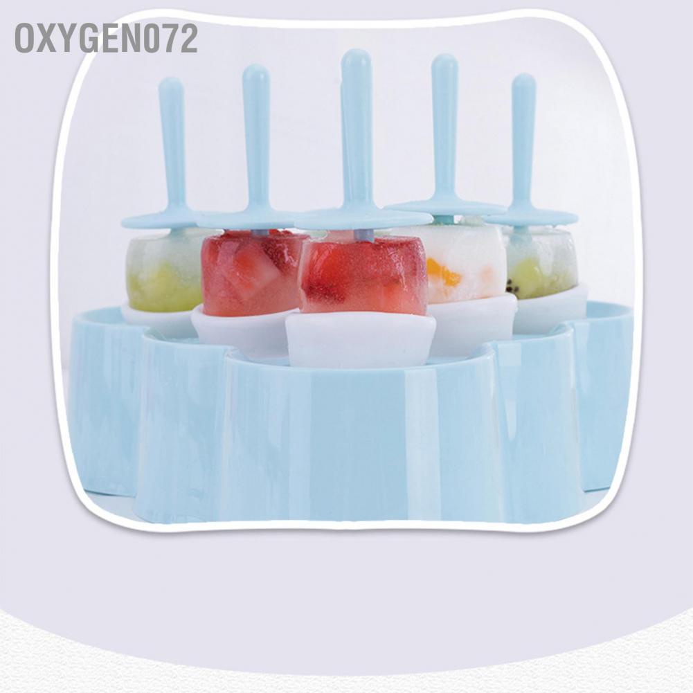 Oxygen072 Oxygen072 Khuôn làm kem Lolly 6 khoang BPA Miễn phí cho trẻ em silicon tự nhà bếp
