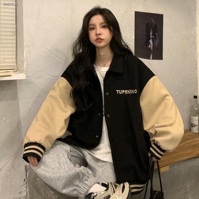 Áo Khoác Bóng Chày Dáng Rộng Thiết Kế Mới Năng Động Thời Trang