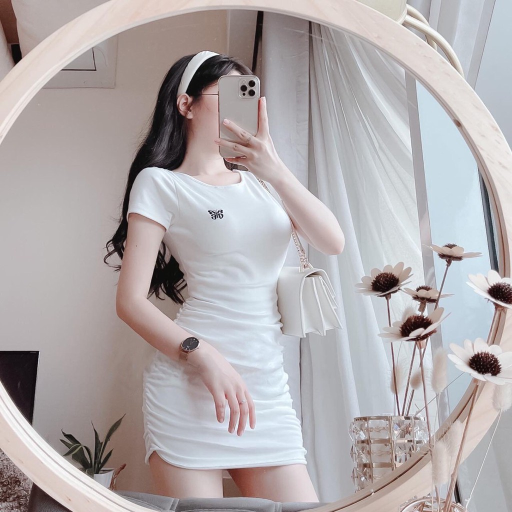 Váy body rúm hông , đầm body rúm mặc cực tôn dáng AD62 | BigBuy360 - bigbuy360.vn