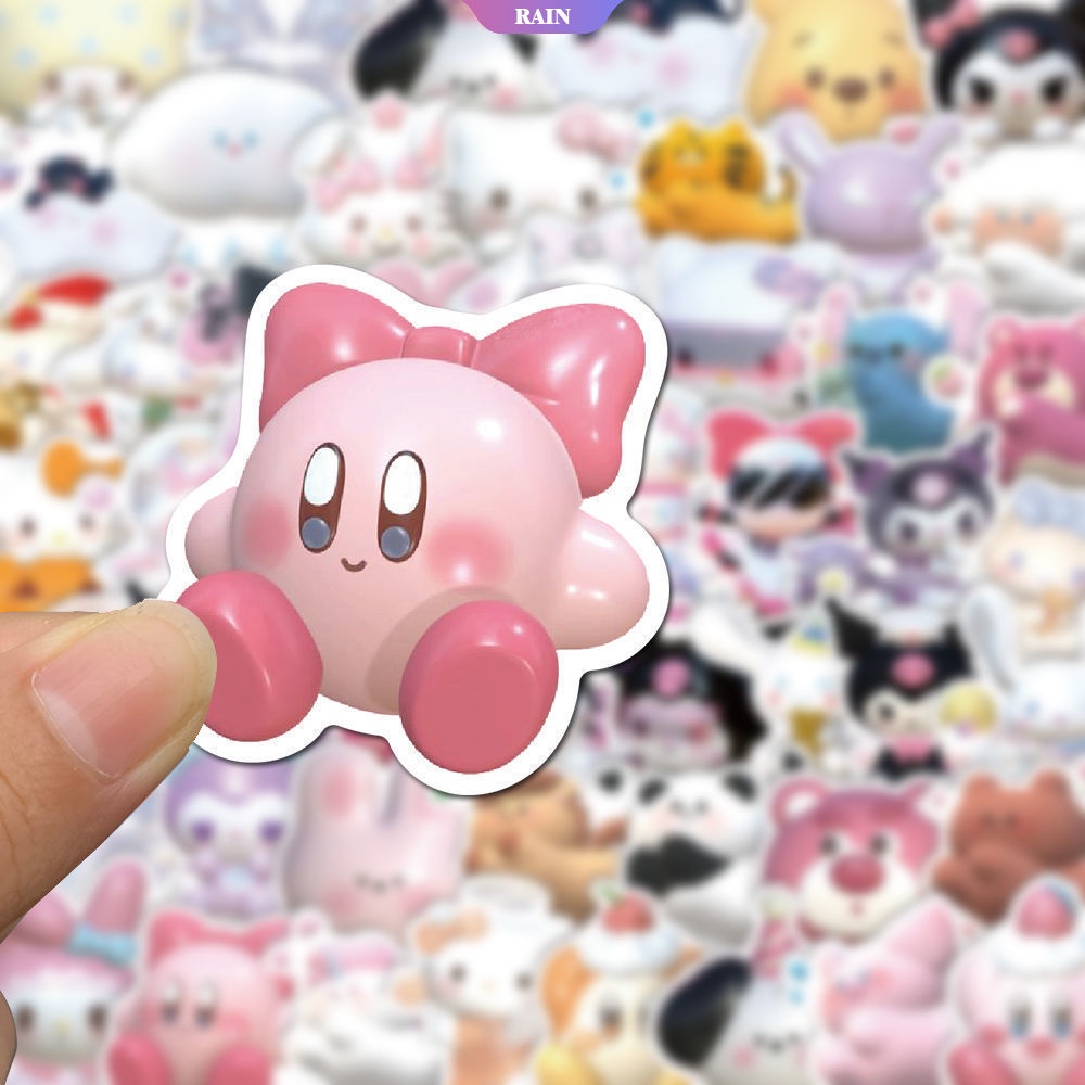 SANRIO Sticker Họa Tiết Hoạt Hình Cinnamoroll Hello Kitty Kuromi Kirby 3D Chống Thấm Nước Trang Trí Cho Laptop/Điện Thoại/Máy Tính Bảng