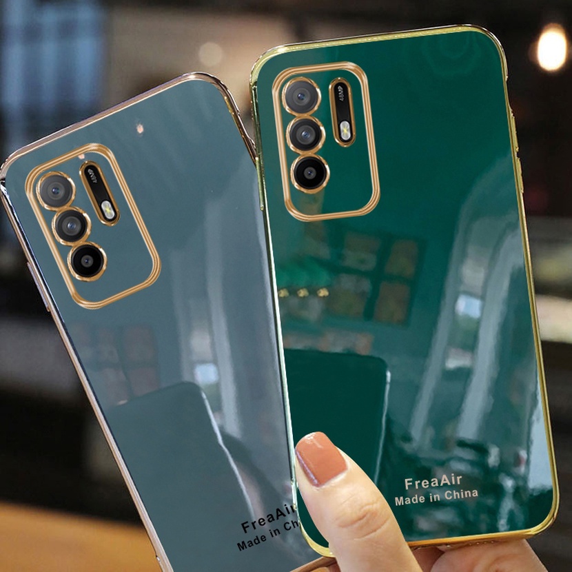 Ốp điện thoại silicon tráng gương mạ vàng sang trọng cho OPPO A16 A15 A15S A53 A53S A33 A9 A5 2020 A91 A31 A59 A59S