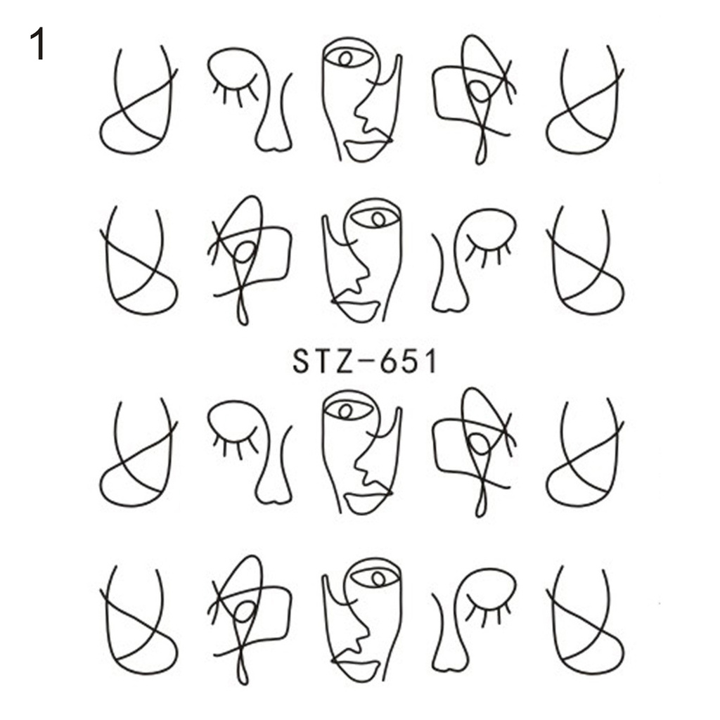 [Hàng mới về] Miếng Dán Trang Trí Móng Tay Diy Họa Tiết Động Vật Thời Trang