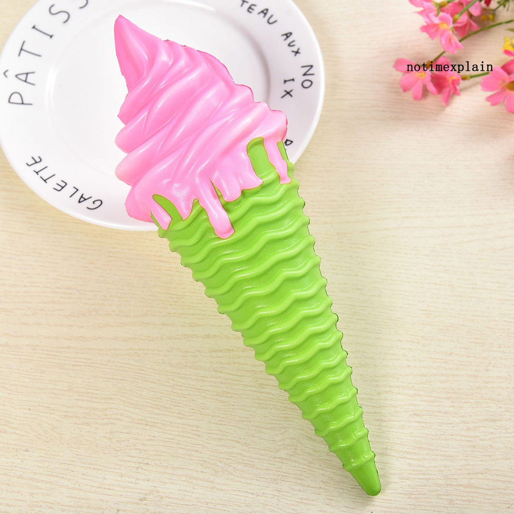 Đồ Chơi Xốp Squishy Giảm Stress Hình Cây Kem Ốc Quế Dễ Thương Cho Bé