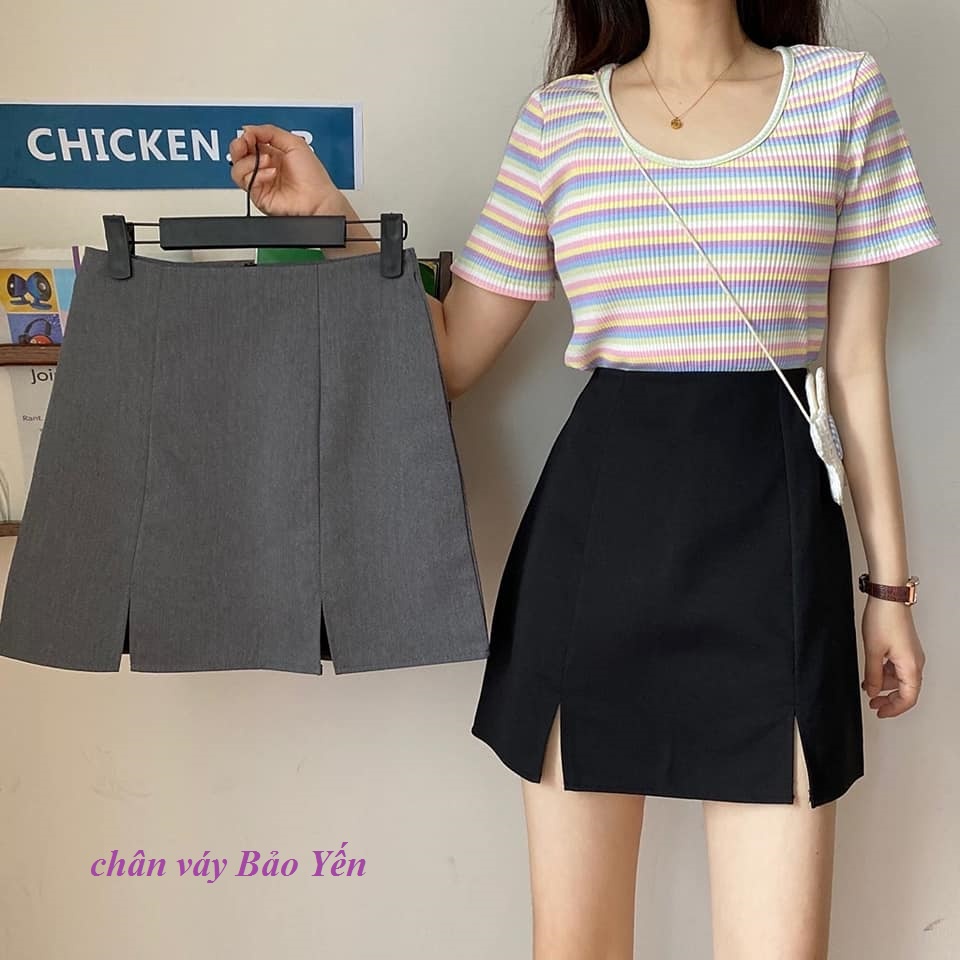 Chân váy ngắn xẻ 2 bên có quần chống lộ - M68