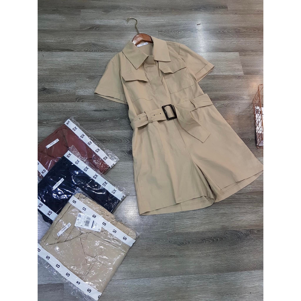 Bộ jumpsuit nhà Xoài dư xịn - kiểu quần short liền áo sơ mi trẻ trung
