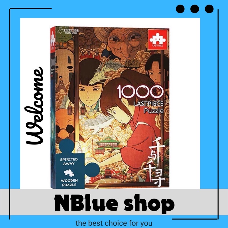 Tranh ghép hình Anime 1000 puzzle cao cấp – mảnh gỗ Ghibli Collection Spirited Away Mr. Miyazaki kích thước 75*50