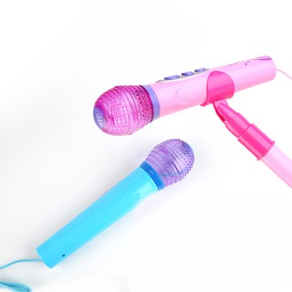 Mic hát karaoke đơn có giá đỡ Microphone Superlor (Hồng)
